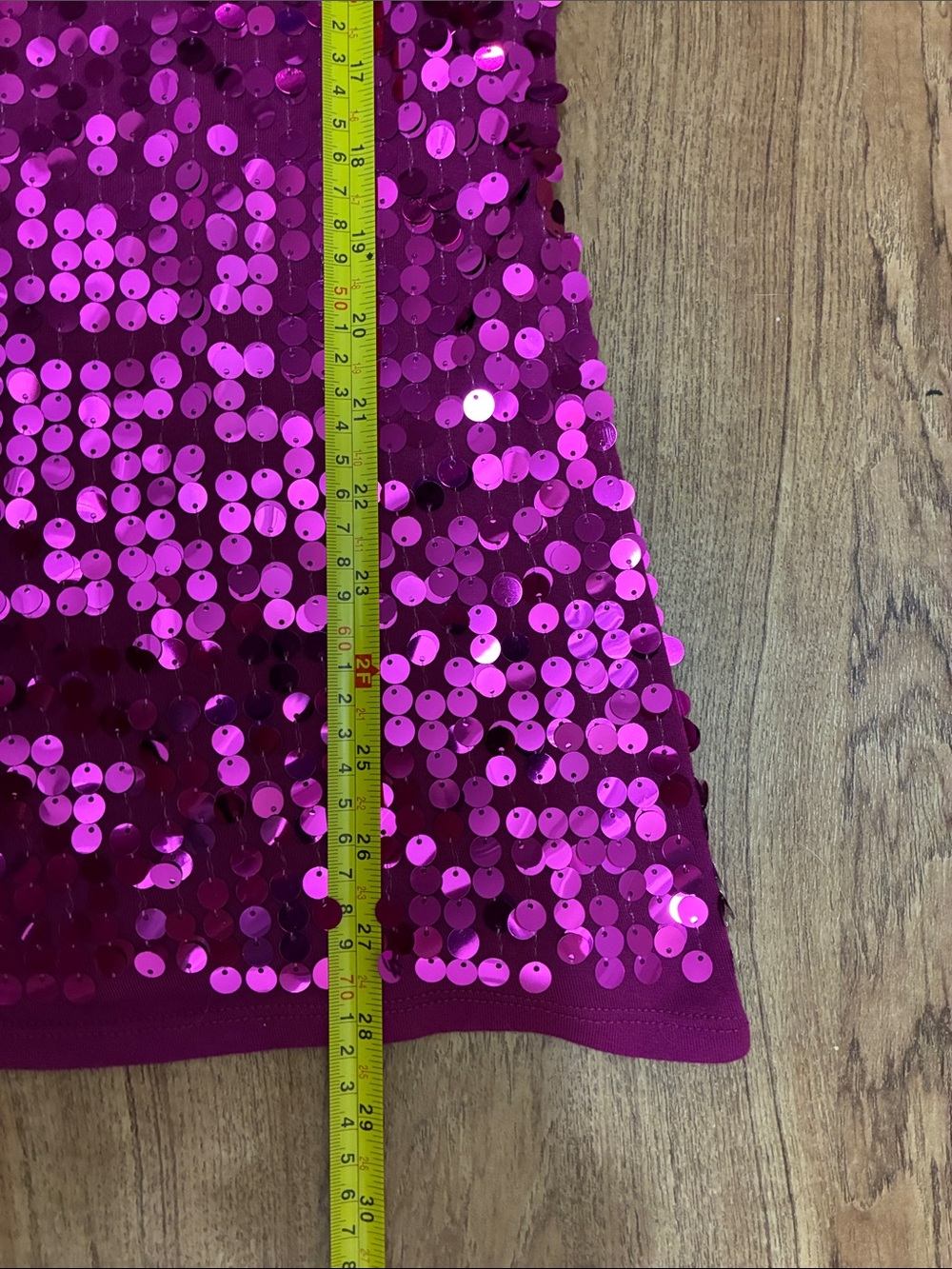Eyeshadow Magenta Sequin Tank Top Excellent Pre Owned Condition - Picture 5 of 6